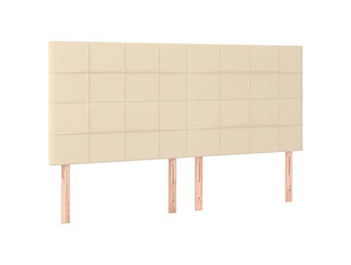 vidaXL LED Kopfteil Creme 200x5x118/128 cm Stoff