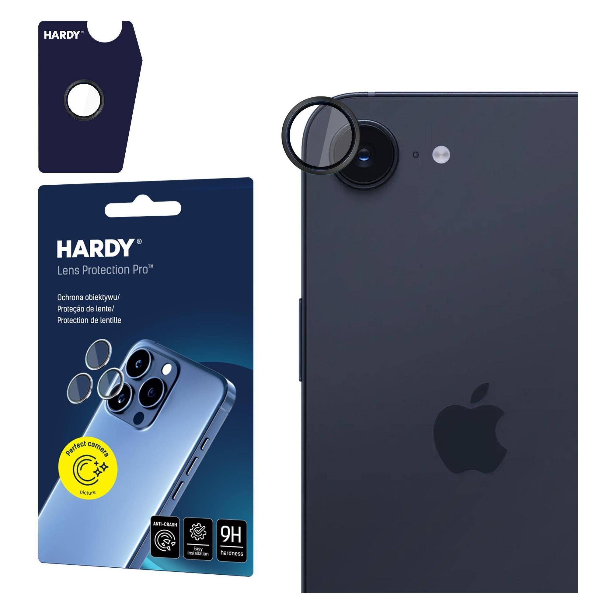 3MK HARDY Lens Protection Pro Glass für Apple iPhone 16E - Schwarz (Apple iPhone 16e) (5903108642293)