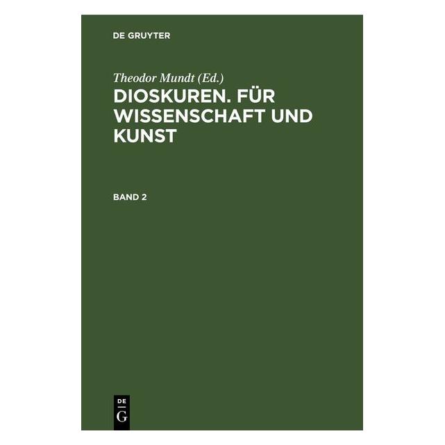 De Gruyter Dioskuren. Für Wissenschaft und Kunst. (67782327)