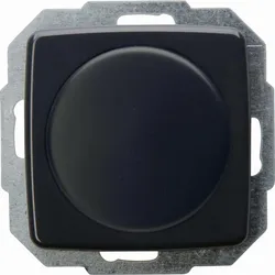 Kopp 846115089 RIVO - Druck-Wechsel-Universaldimmer für Glühlampen, Halogenlampen, dimmbare LED, Farbe: anthrazit