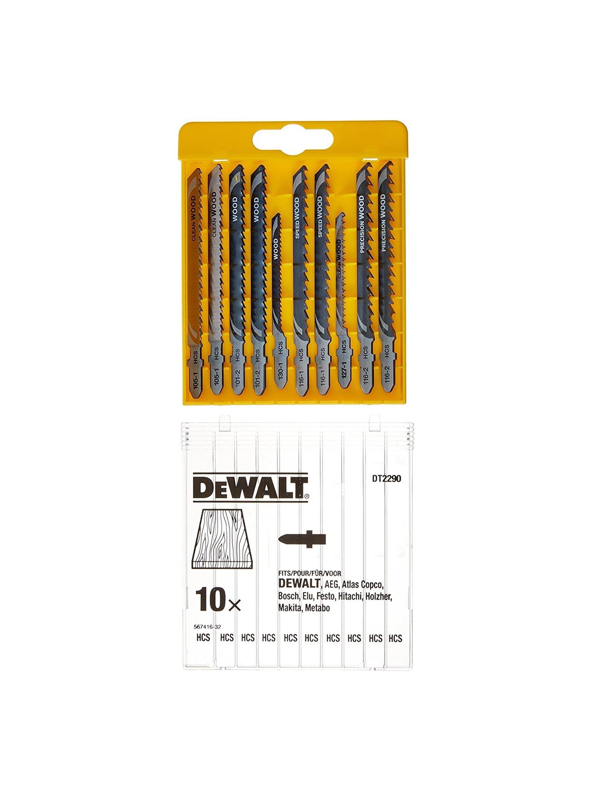 Dewalt Jigsaw Blade Set - XPC 10 Piece Set - Wood Cutting