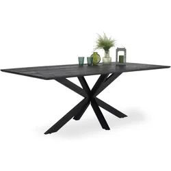 Esstisch COMERA (BHT 200x77x100 cm) - schwarz - BHT 200x77x100 cm