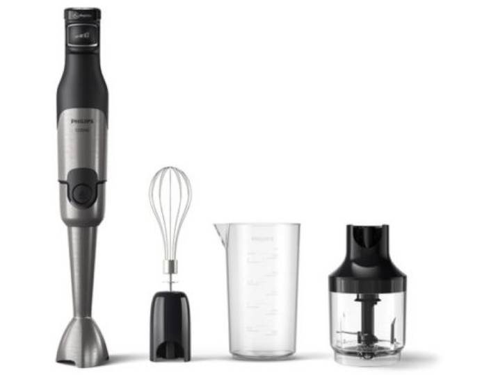 Philips - Mixeur Hr2683/00 Mixeur Plongeant Promix Série 5000 Métal/Noir 1200w, 3 Accessoires