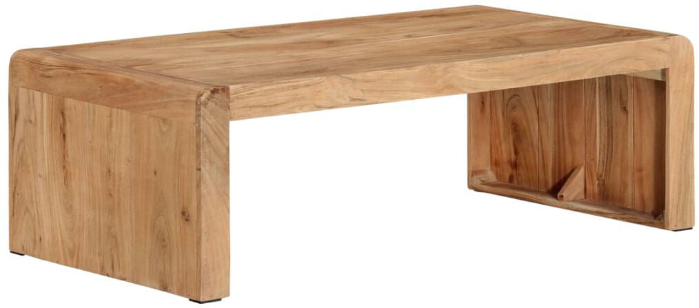Fjørde & Co Solid Wood Coffee Table Brown 35cm H X 110cm W X 55cm D