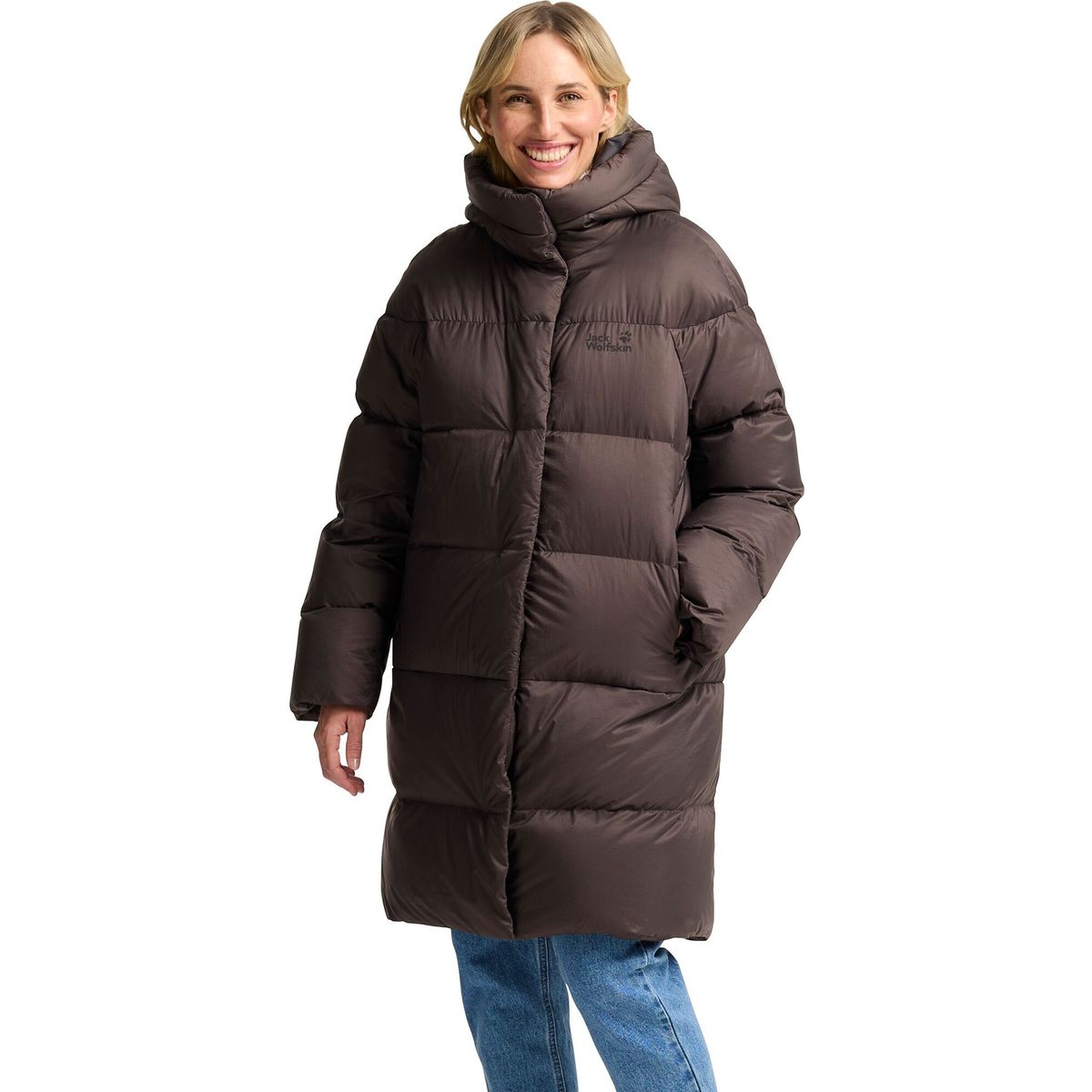 Jack Wolfskin ICY Hill Coat W RDS peat (D0108) S A65093_D0108_A06