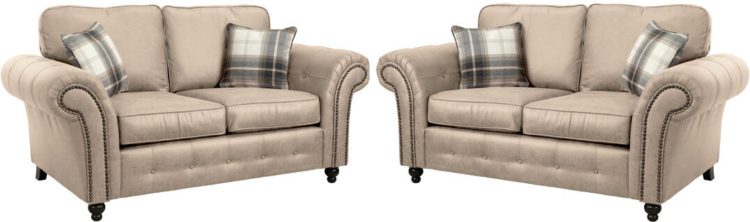 Three Posts Bodnar 2 - Piece Faux Leather Living Room Set Beige 2