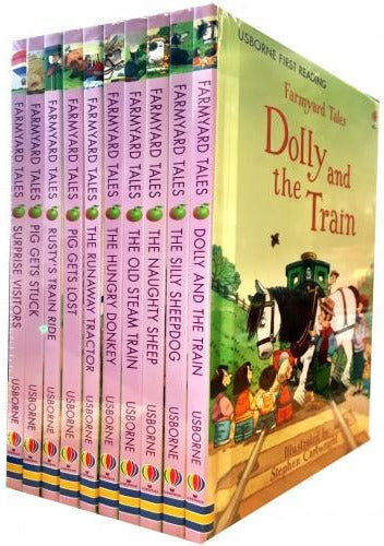 Usborne First Reading Farmyard Tales Collection 10 Books Set (Age 3+)