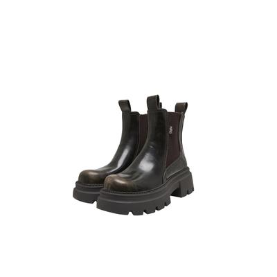 Stiefelette BUFFALO "Buffalo MAVE CHELSEA", Damen, Gr. 40, braun (braun vintage), Polyurethan, unifarben, Schuhe Stiefelette