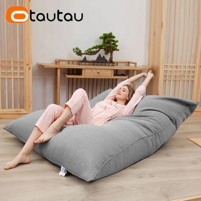 Uplifted Finds OTAUTAU Cotton Linen Pillow Sac Cover For Double Sofa Chaise Lounge dark Gray