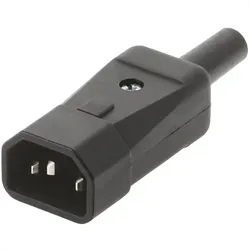 BACHMANN Kaltgerätestecker IEC320 C14 10A/250VAC, Schraubanschluß, schwarz