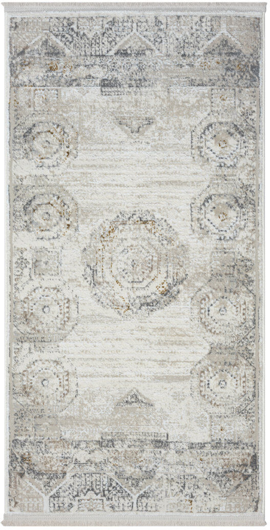 Latitude Vive Anatolia in Kazak design, cream Rug Cream Rectangular 80 x 150cm
