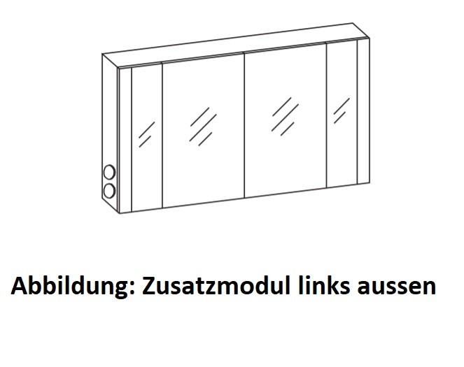 Artiqua LED-Spiegelschrank, Stahlgrau, 071-SET-5-12-ZA-88 071-SET-5-12-ZA-88
