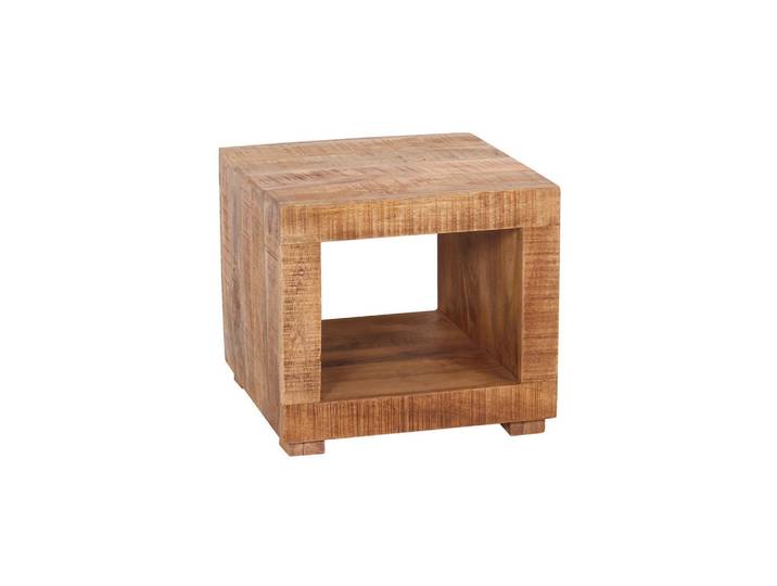 Livetastic Couchtisch, Natur, Holz, Mangoholz, massiv, quadratisch, eckig, 50x45x50 cm, Wohnzimmer, Wohnzimmertische, Couchtische