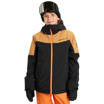 Snowboardjacke QUIKSILVER "Titano", Jungen, Gr. 12, schwarz, Obermaterial: 100% Polyester., Jacken Snowboardjacke