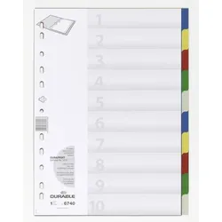 Durable 6740 Leerer Registerindex Polypropylen (PP) Mehrfarbig