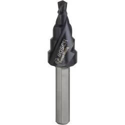 Bosch Professional Zubehör, Bohrereinsatz, Stufenbohrer HSS-AlTiN, 4 - 12 mm, 6 mm, 50 mm, 5 Stufen (6 mm)
