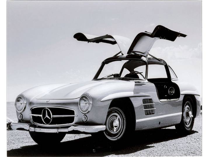 Glasbild KARE DESIGN Automotive Beauty 40x50cm , schwarz-weiss (farbe bild(er): schwarz), B:50cm H:40cm T:0,4cm, Glas, Polypropylen, Bilder, Glasbild