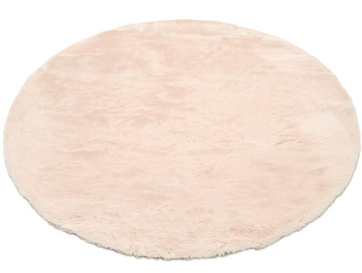 Hochflor-Teppich OCI DIE TEPPICHMARKE NINI SOFT , rosa, H:35mm Ø:80cm, Polyester, Teppiche, Hochflor-Teppich, Fellteppich, Hochflor, weich, alle Räume