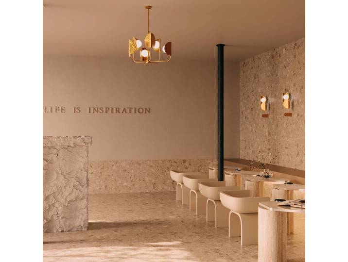 Maytoni Wandleuchte Tropic, dimmbar, messing / gold, für Wohn- / Esszimmer, Metall