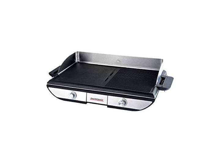 GASTROBACK #42523 Design Tischgrill Advanced Pro BBQ - Elektro-Tischgrill 2300 Watt 1500 cm² große Grillfläche - Einfache Reinigung - Grillplatten herausnehmbar - Edelstahl silber