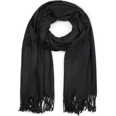 Schal STYLEBREAKER "Weicher Schal Uni mit Fransen", Damen, schwarz, Obermaterial: 100% Viskose CV., Modisch, Modetücher Schal
