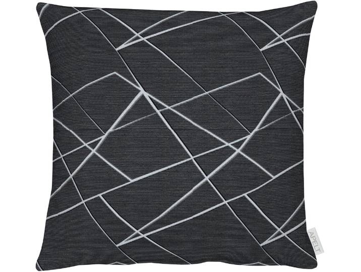 Dekokissen APELT Vio Gr. 1, grau (anthrazit, gemustert), B:45cm H:5cm L:45cm, Leinen, Polyester, Dekokissen_Sitzkissen_Kissenhüllen, Dekokissen, Kissenhülle mit Füllung, 1 Stück