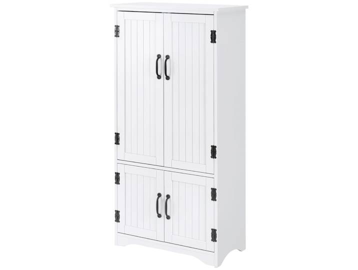 Buffet salon moderne bois blanc 60x30x123 cm