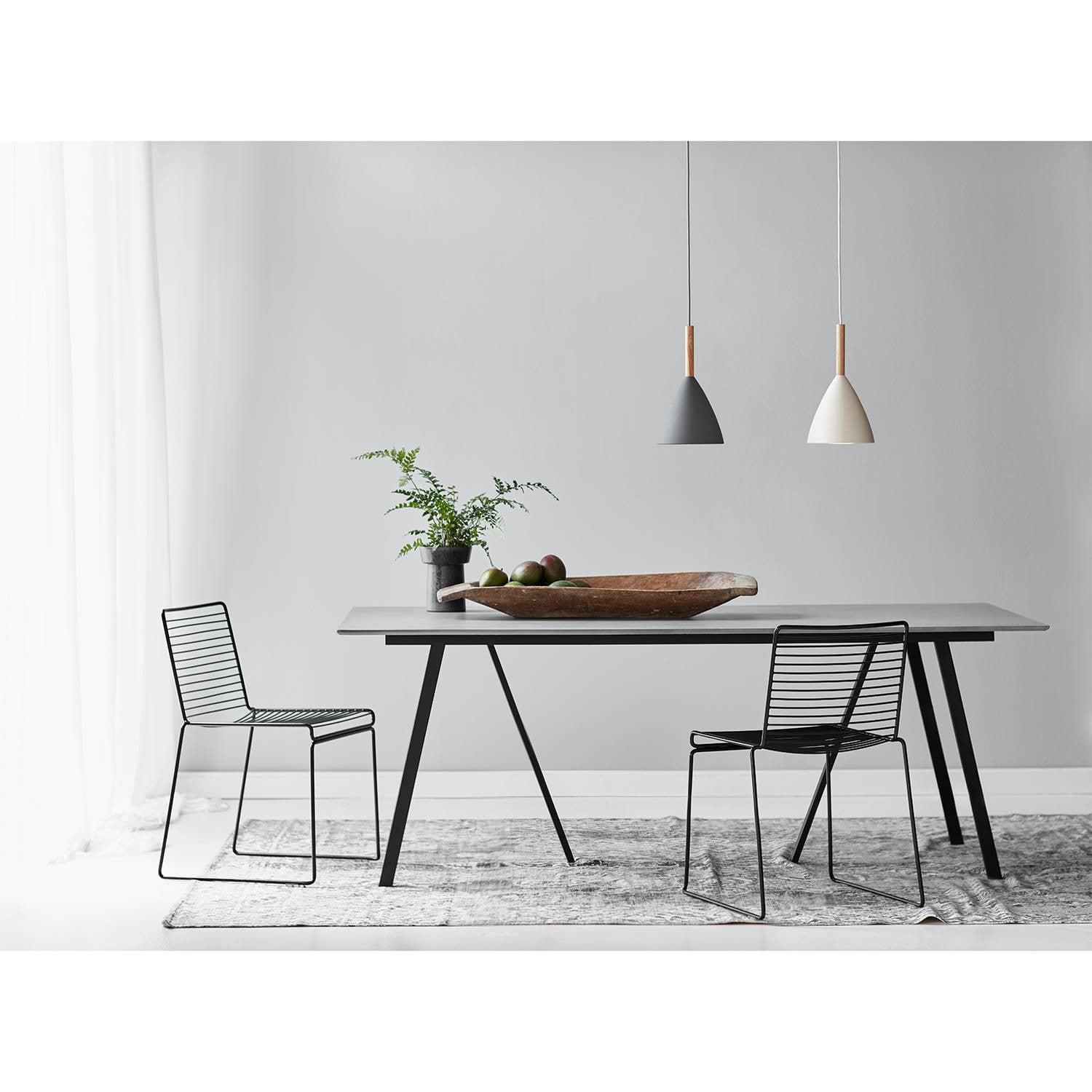DFTP by Nordlux Hanglamp Pure wit, Ø 20 cm, metaal en hout, E27