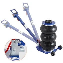 VEVOR Pneumatischer Wagenheber Air Jack 3 t, Blau Dreifachbeutel Luftheber 140-450 mm Hubhöhe Sack Luftwagenheber, 5 Minuten Hub Luftheber Wagenheberheber Wagenheber für SUV, Lkw Blau