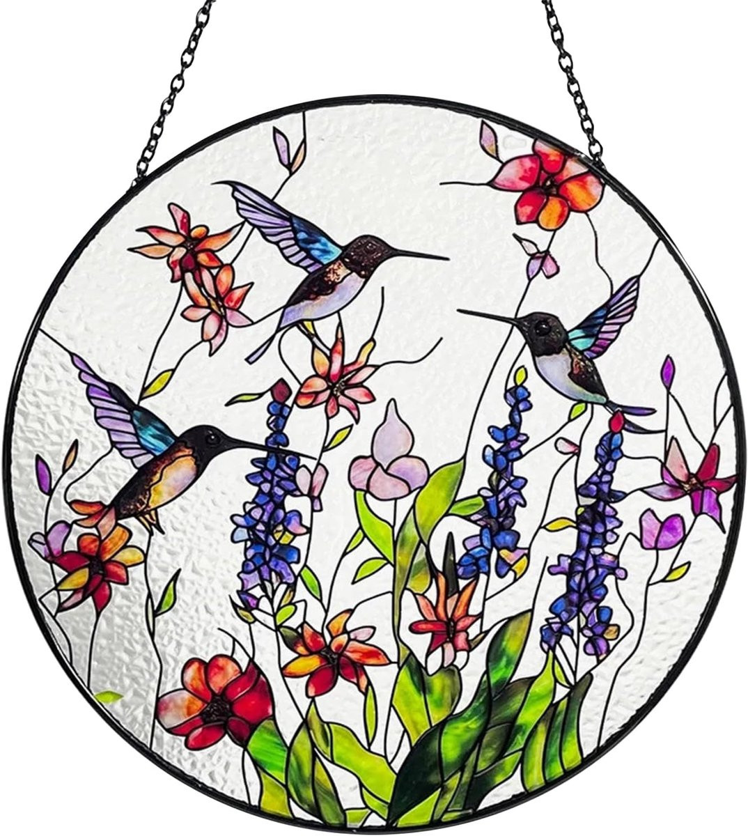Dailygoods Zonvanger Kleurrijk Acryl Paneel met Hangketting voor Binnen en Buiten, 20 cm