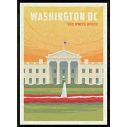 POSTER Vintage City Colors – Washington (Usa) A4 Rahmenlos