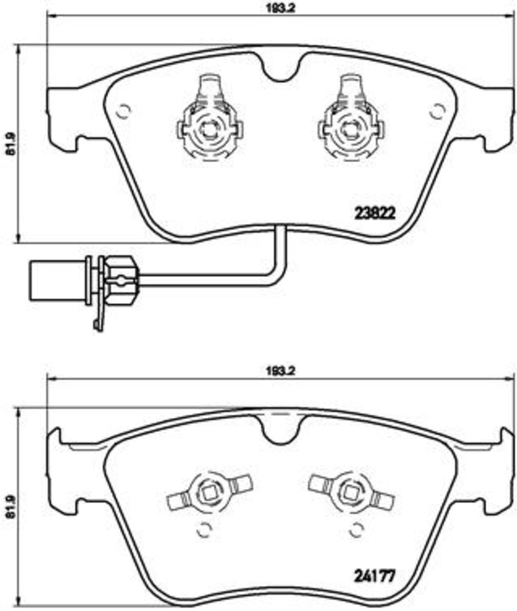 Bremsbelagsatz BREMBO P 05 003