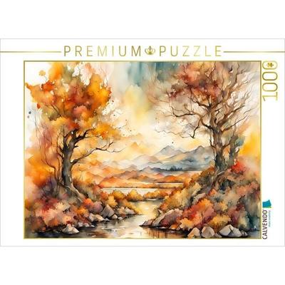 CALVENDO Puzzle Sonniger Herbst | 1000 Teile Lege-Größe 64x48cm Foto-Puzzle für glückliche Stunden