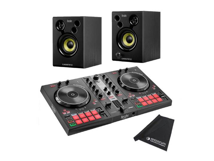 HERCULES DJ Controller Hercules Inpulse 300 MK2 DJ Controller mit DJMonitor 32 Boxen