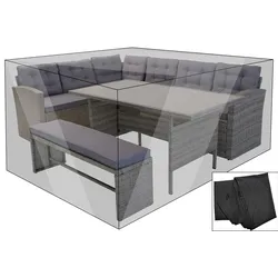 OUTFLEXX Premium Abdeckhaube für Garten-Essgruppen z.B. 20396, 220x200x70cm wasserbeständig, schwarz