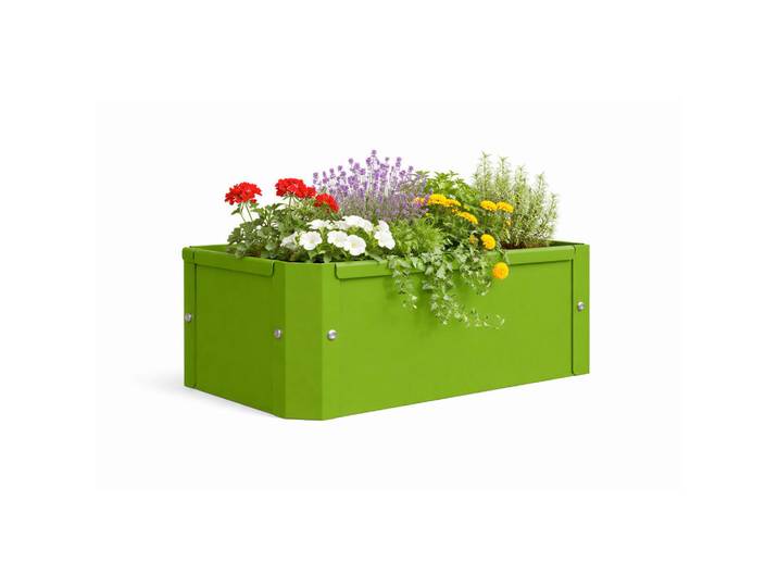 Hochbeet, Grün, Metall, 8,5 l, 39x16x18 cm, Gartenzubehör, Hochbeet