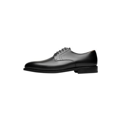 Schnürschuh HENRY STEVENS "Marshall PD Businessschuh", Herren, Gr. 43,5, Leder, schwarz, Schuhe Schnürschuh, Herren Halbschuhe Leder handgefertigt, Anzugschuhe