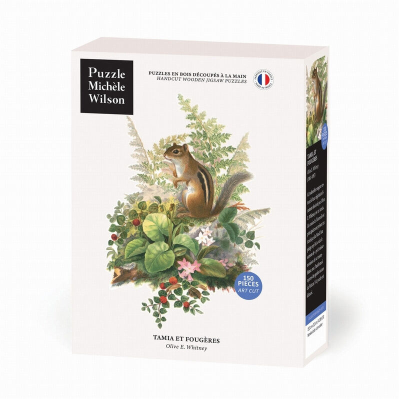 Puzzle en bois 150 pcs : Tamia et Fougères - Puzzle Michèle Wilson