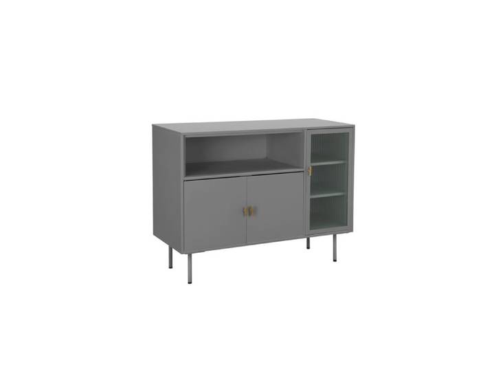 Rosalie-buffet à 2 Portes En Métal Gris
