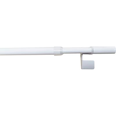 Scheibenstange INDEKO "Fine" Gr. 3, weiß, Ø:10mm, Aluminium, Gardinenstangen, stufenlos verstellbare Klemmstange