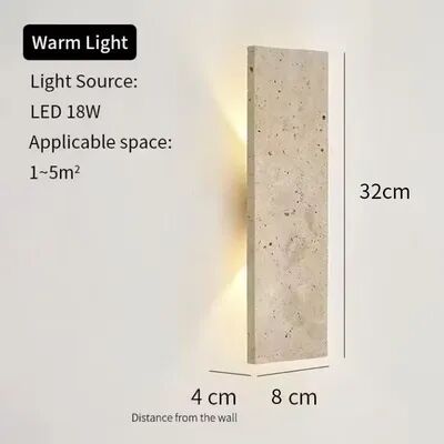 Multisell Products Hub LED Wall Lamp Bedroom, Wall Lamps Strip Natural Stone Wall Lights For Outdoor Exterior Lighting Fixtures 32cm