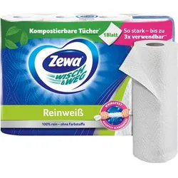 Zewa Küchenrollen WISCH&WEG Reinweiss 2-lagig