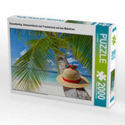 CALVENDO Puzzle Strandfeeling, Sehnsuchtsziel und Traumurlaub auf den Malediven. | 2000 Teile Lege-Größe 90x67cm Foto-Puzzle für glückliche Stunden