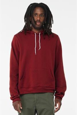 Bella + Canvas 3719 Sponge Fleece Hoodie in Cardinal size XS B3719, BC3719