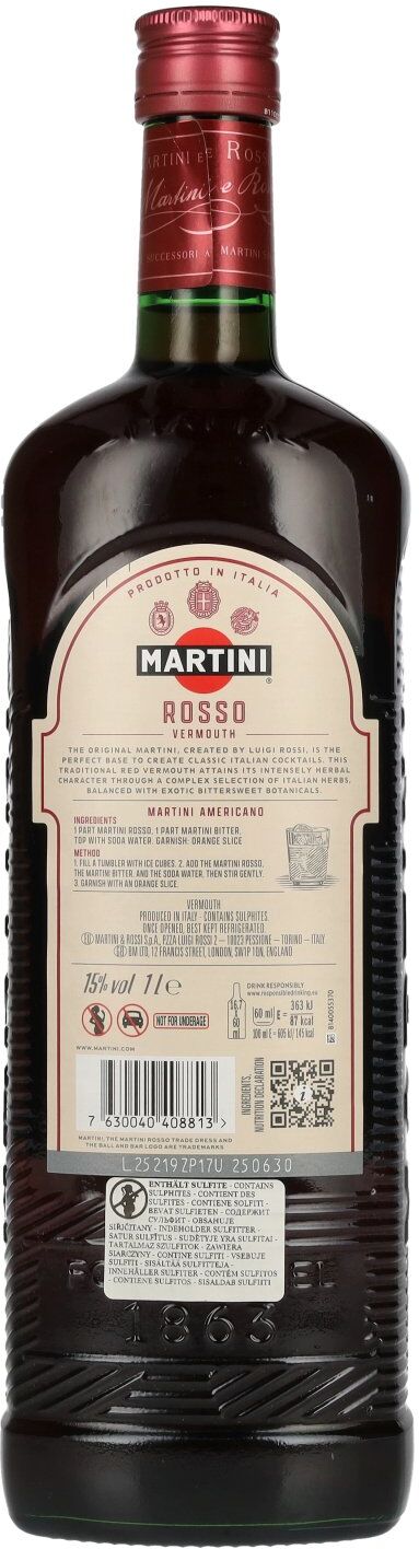 Martini L'Aperitivo ROSSO Vermouth 15% Vol. 1l