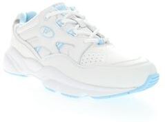Women's Stability Walker Sneaker by Propet in White Light Blue (Size 7 N)