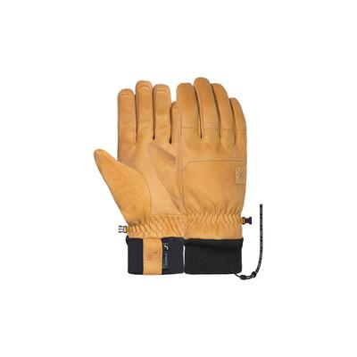 Skihandschuhe REUSCH "Danko R-TEX XT", Damen, Gr. 9, braun, 5% Lederimitat, 95% Polyester, Handschuhe, mit Handgelenks- & Anziehschlaufe
