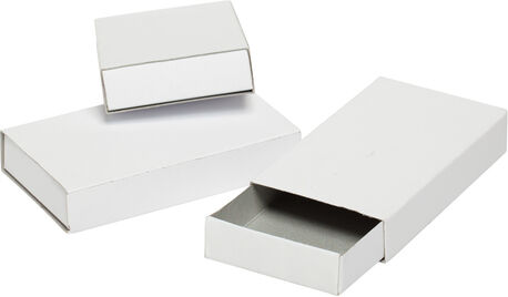 Pappschachteln, weiß, 11 x 6 x 2 cm, 12 Stück