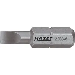 HAZET Bit Sechskant 6,3 (1/4 Zoll) Schlitz Profil - 2208-6