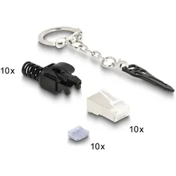 Delock RJ45 Modularer Stecker Cat.6A verschließbar 10er Set